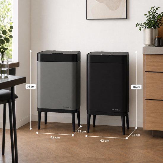 Staus und Bach Nuvio Prullenbak - 60L - Zwart