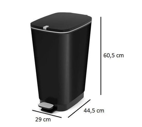 Kis Chic Bin Pedaalemmer - 50L - Zwart - Maat L