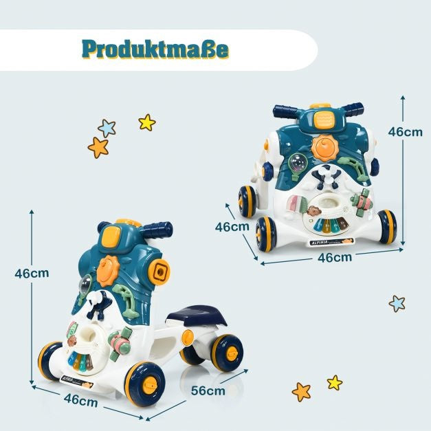 Coast 3-in-1 Loopauto - Zitwagen Met Licht en Muziek - 56 x 46 x 46 cm