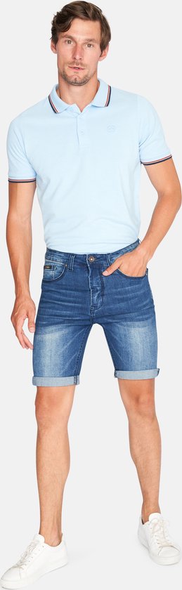 Mario Russo Denim Short Dark Used - Korte Spijkerbroek - Comfortabele Zomerbroek - Maat XL
