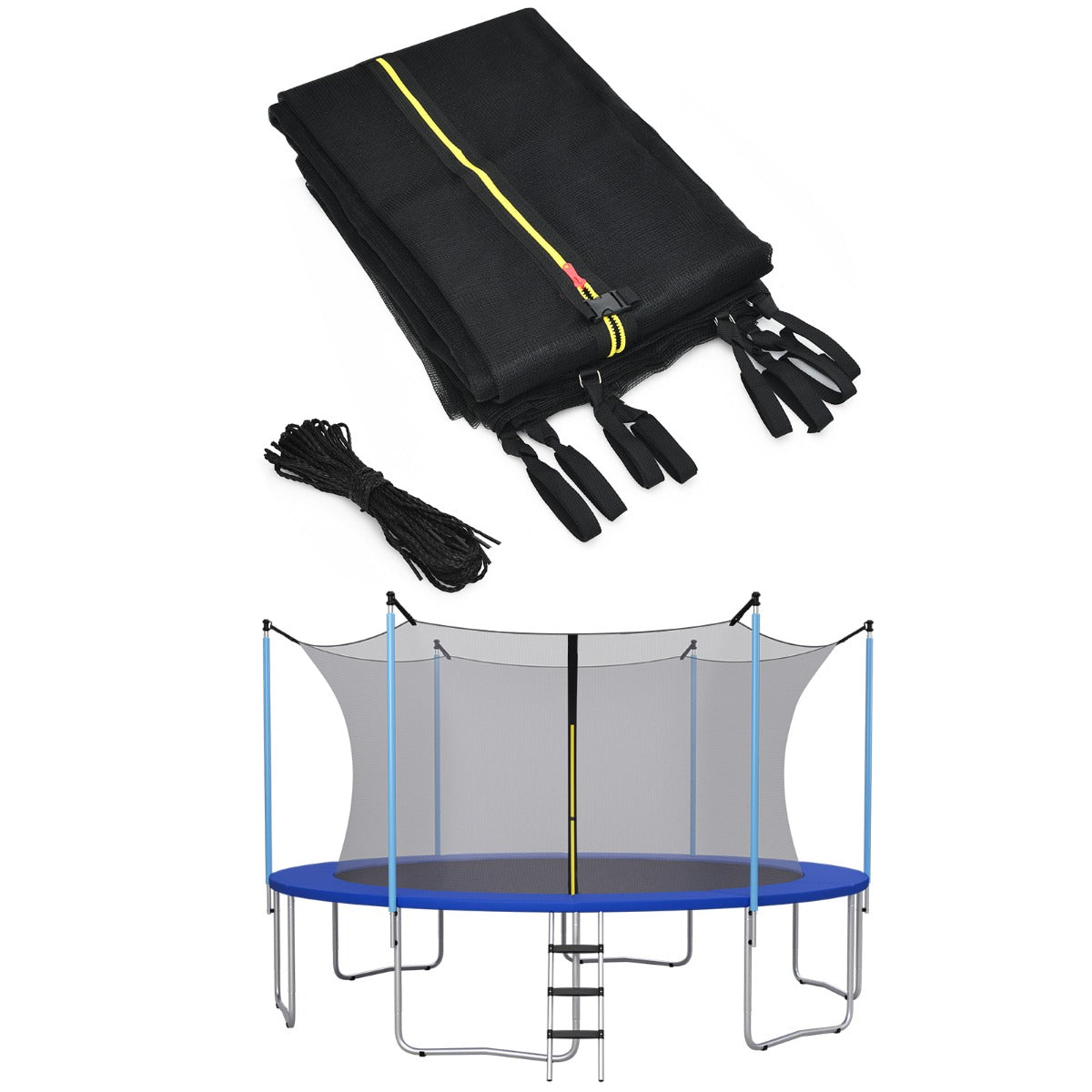 Coast Veiligheidsnet voor Trampoline Ø487 cm x 180 cm - Zwart
