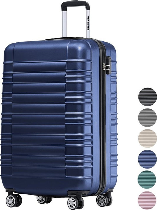 TRVLMORE Koffer - Handbagage - Cijferslot - 54x36x20cm - 38L - Donkerblauw