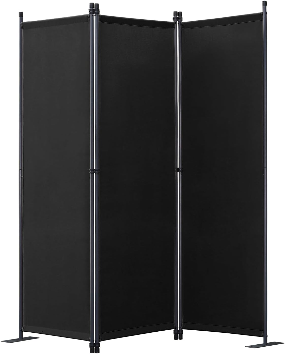 Angel Living Kamerscherm - 3 Panelen - Opvouwbaar - 168 x 165 cm - Zwart