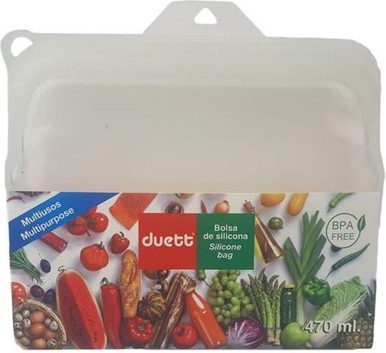 Duett Siliconen Vershoudzak - 470 ml - Duurzaam