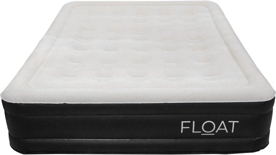 FLOAT NimbusRest - 2 Persoons luchtbed met ingebouwde elektrische pomp - < 3 min snel opgeblazen - 198 x 152 x 38 cm - Zelfopblazend Twee persoons luchtmatras - Logeerbed Queen