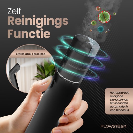 FLOWSTEAM® 6-in-1 Stoomreiniger PRO - Tapijtreiniger – Vlekkenreiniger – Handstomer – Zetelreiniger - 100°C Stoom - 4 Stoomstanden - 90 Minuten Stomen - 5M Snoer