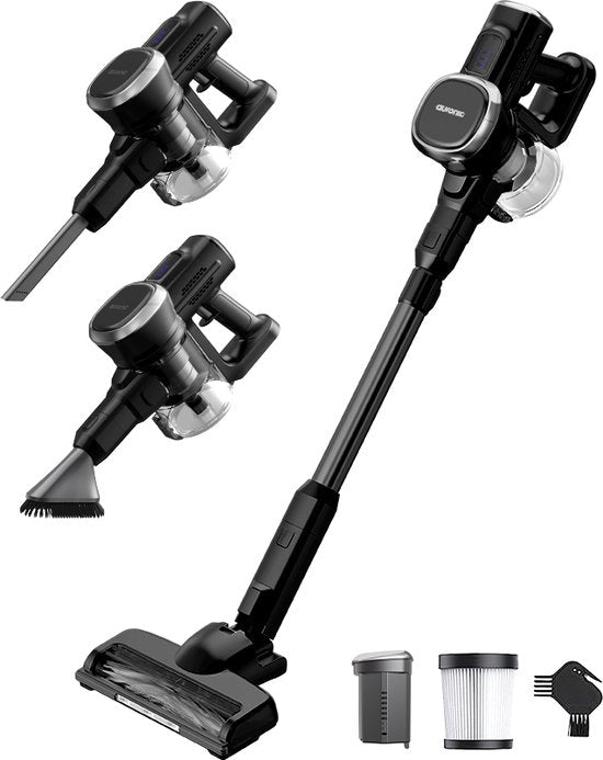 Auronic Steelstofzuiger Draadloos - 220W - Zelfstaande Steelstofzuiger - Zonder Zak - Vacuum Cleaner - Zwart