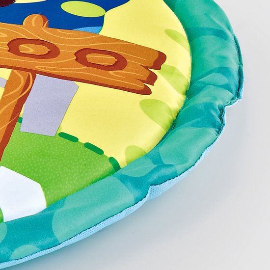 FUEGOBIRD - Baby Play Mat - Colorful Zoo - Deluxe Gym - Color Interaction and Grasping toys - Beautiful sound - Developmental play for babies from 2 months+ - Round