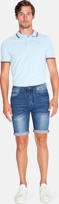 Mario Russo Denim Short Dark Used - Korte Spijkerbroek - Comfortabele Zomerbroek - Maat XL