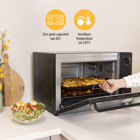 Tristar Vrijstaande oven OV-3640 - Bakoven 2000W - 60L - 90 tot 230⁰C - 5 Voorgeprogrammeerde standen