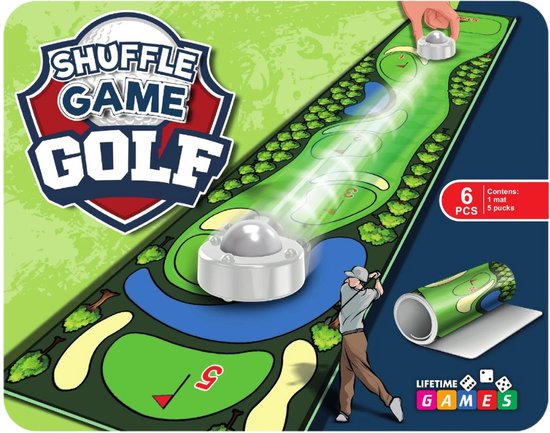 Lifetime Games Shuffle Bowling Tafelspel - Complete Set Kegelspel - Golf Thema - 90 x 20 x 3 cm
