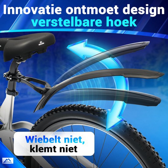 Nextcover Spatbordset - MTB - Voor & Achter - 24-29 Inch - Zwart