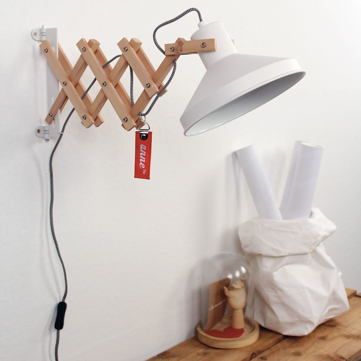 Wandlamp Anne Lighting Woody - Wit