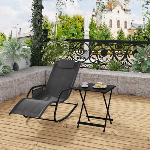 Woltu Opvouwbare Campingtafel Aluminium Zwart 50,5 x 47 x 59,5 cm
