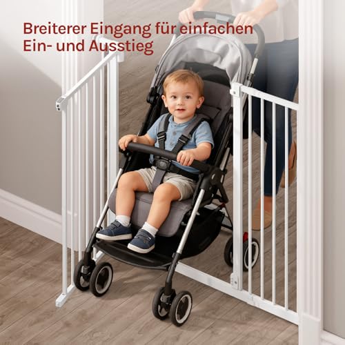 Woltu Veiligheidshekje voor Trappen en Deuren - Wit - 75-97 cm Verstelbaar