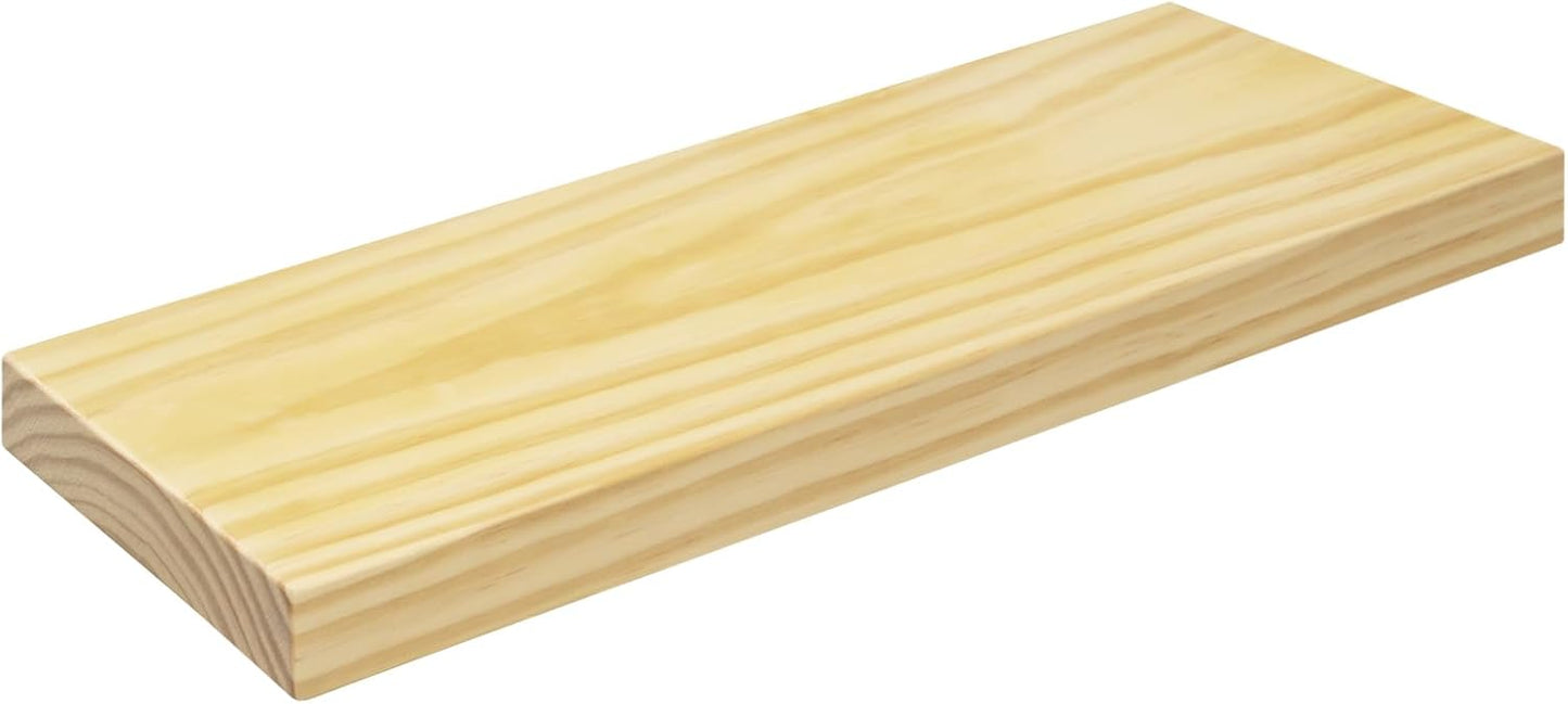 eSituro Houten Wandplank - Zwevende Muurplank met Onzichtbare Bevestiging - Houtlook - 50 x 19 x 3,5 cm