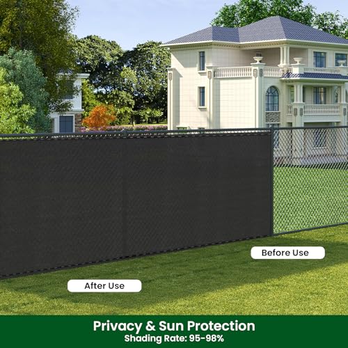 Woltu Privacydoek voor Tuinhek 1,5 x 15 m - Antraciet - Weerbestendig en UV-bestendig