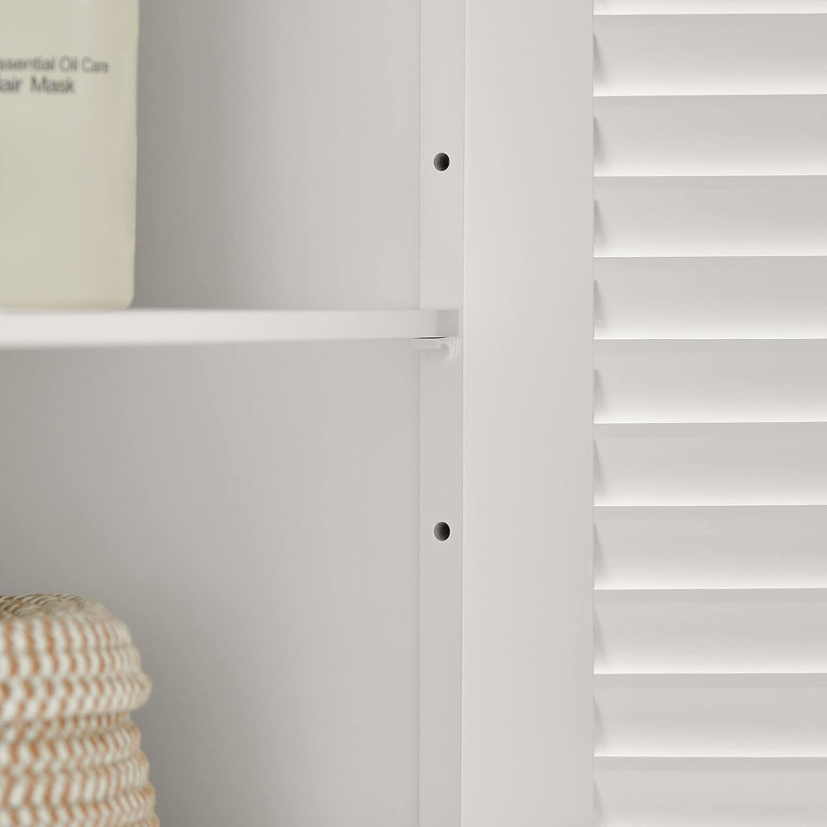 SoBuy Wastafelmeubel - 2 Deuren En 2 Laags - Wit - 60x35x58cm