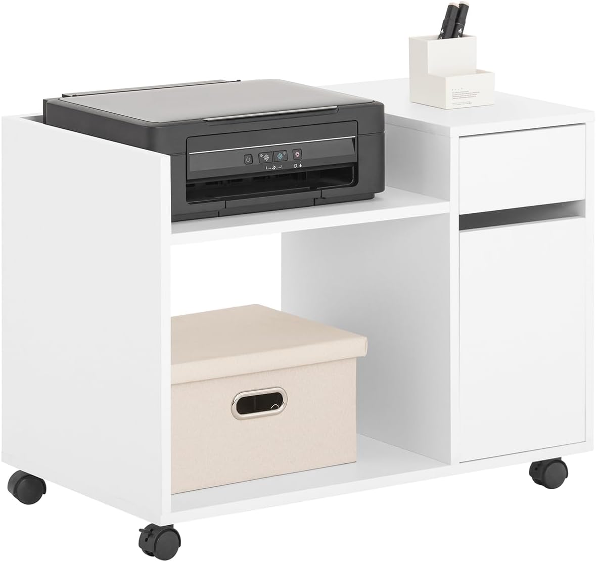 SoBuy Bureaukast - ASK02-W - MDF & Spaanplaat - Max. 50kg. - 72x40x54cm - Wit