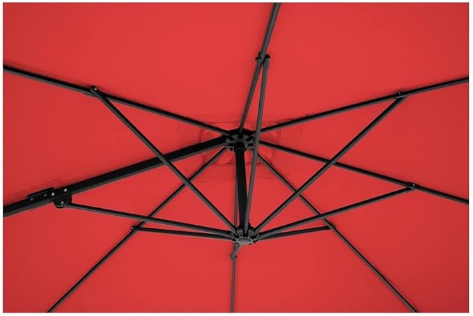 Coast Zweefparasol - Kantelbaar - 300 x 300 x 273 cm - Wijnrood