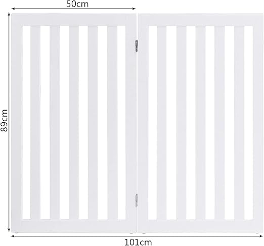 Coast - Opvouwbare Honden Barrière - 89 cm Hoog - 2 Panelen - Wit