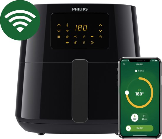Philips Essential Connected 5000 Series - HD9280/70 - 6,2 liter (XL) - Rapid Air-technologie - 7 ingestelde programma's - Quickclean