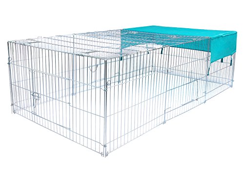 EUGAD Recinto Libero Konijnenren – Gegalvaniseerd Metaal – 180 x 120 x 60 cm