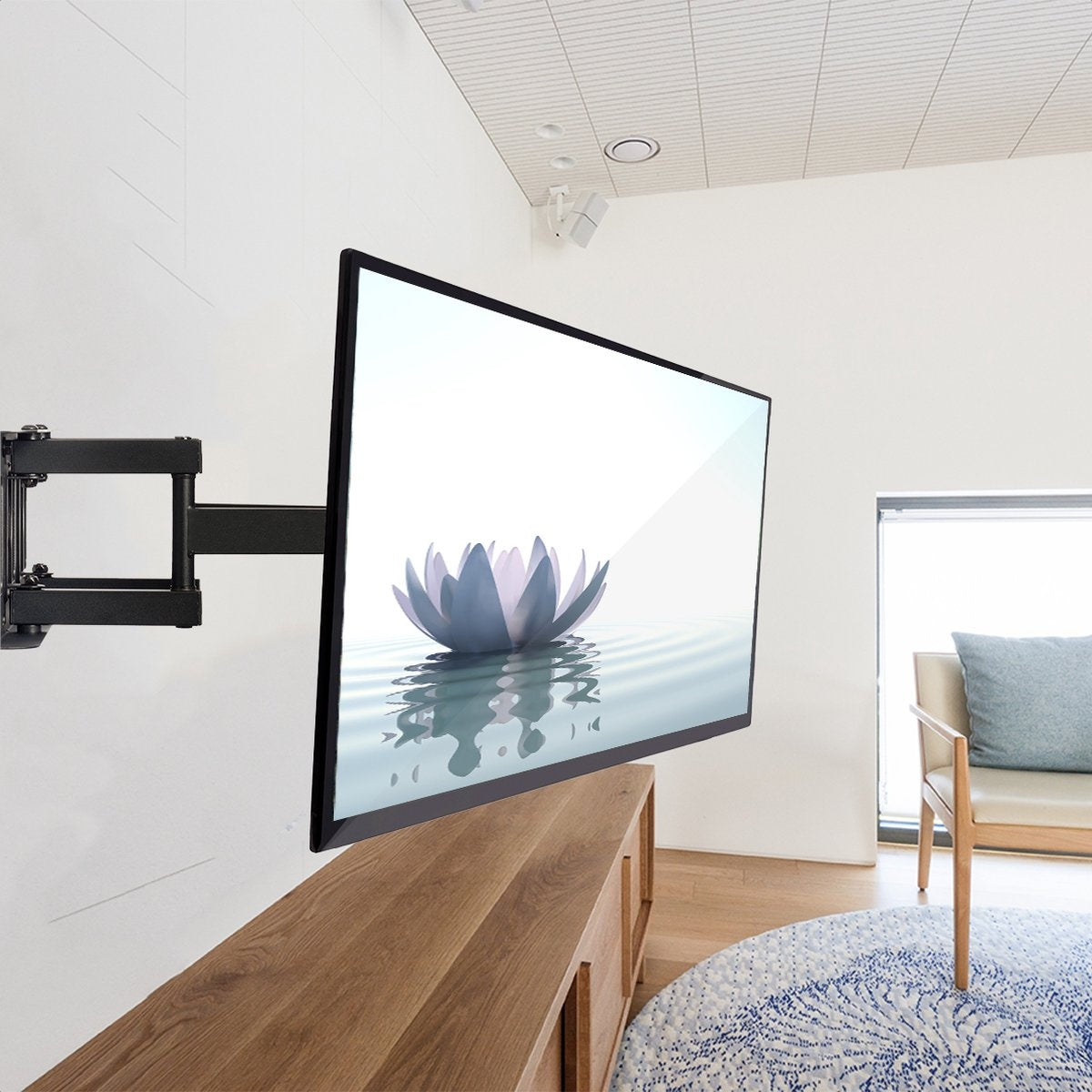 Auronic TV Beugel - Draaibaar en Kantelbaar - 13 tot 42 inch - Tot 20 KG - Zwart