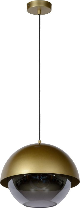 Lucide COOPER - Hanglamp - Ø 30 cm - 1xE27 - Mat Goud / Messing