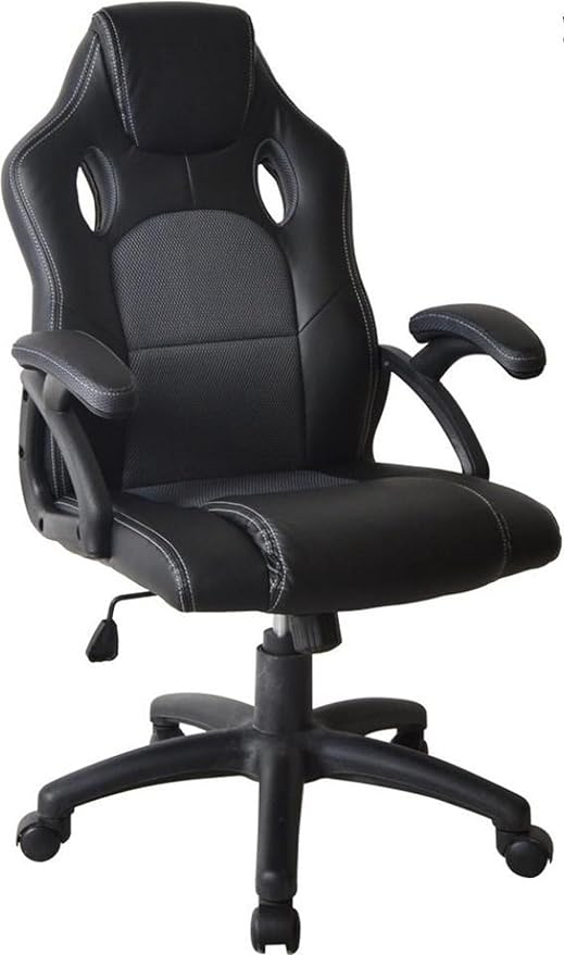VDD Gamestoel Wouter junior bureaustoel - racing gaming stijl - hoogte verstelbaar - zwart