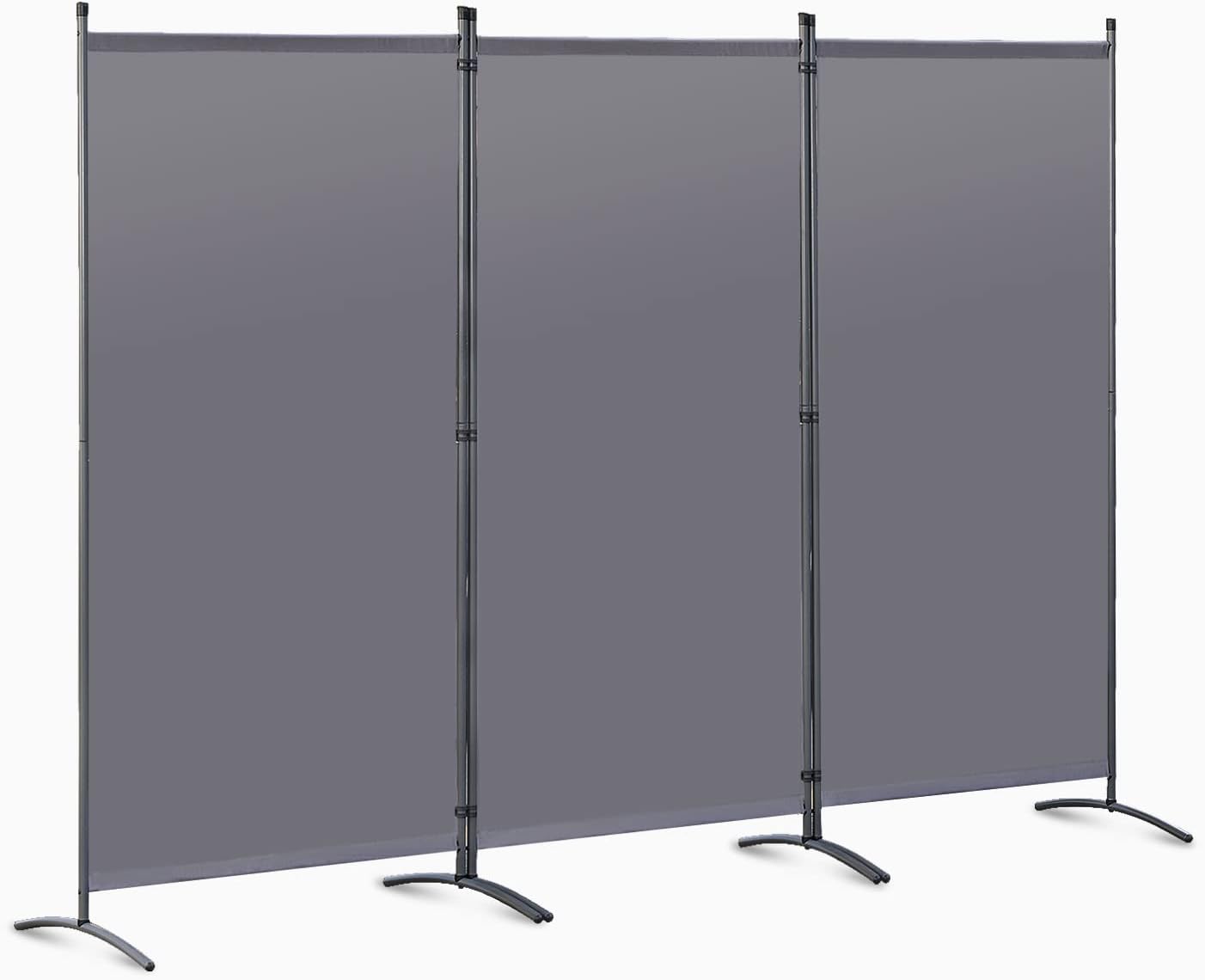 Angel Living Kamerscherm - 3 Panelen - 243 x 170 cm - Grijs