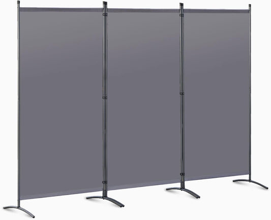 Angel Living Kamerscherm - 3 Panelen - 243 x 170 cm - Grijs