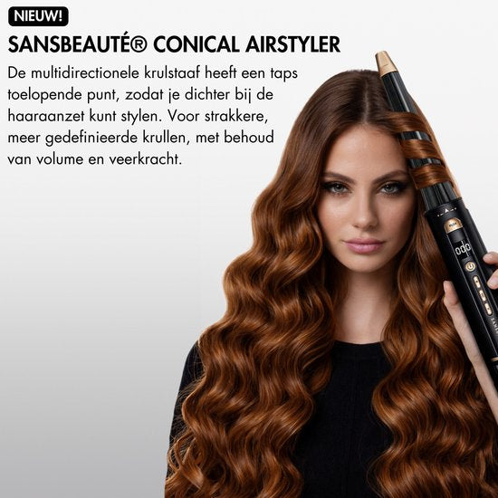 Sansbeauté® 9-in-1 Airstyler met Diffuser - Multistyler - Föhnborstel Kort Haar - Haarkruller - Haarstyler - Haardroger - Warmteborstel - Krulborstel - Krultang - Haarstijler - Stijlborstel - 5 in 1 Hairstyler