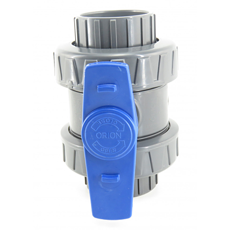 Fitt PVC Kogelkraan voor Zwembad - 63 mm - Blauw Handvat