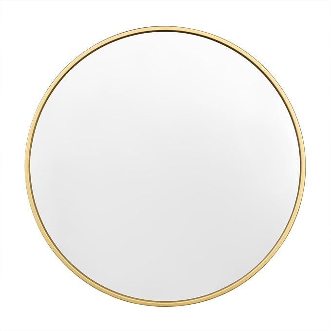 WOLTU MB6094gd04 - verlichte ronde wandspiegel - 71 cm - goud metalen frame
