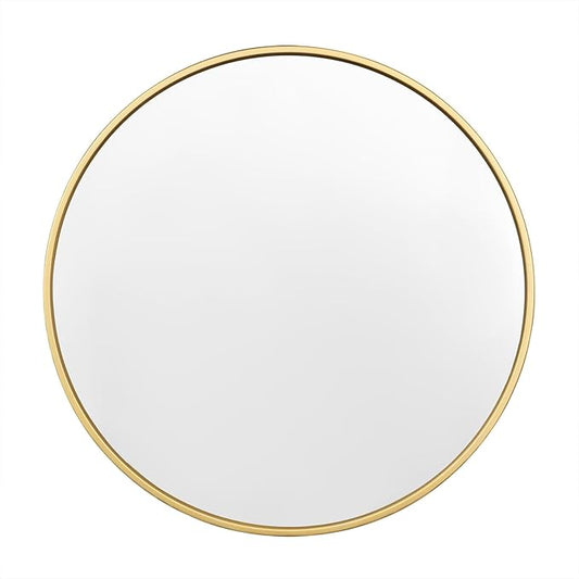 WOLTU MB6094gd04 - verlichte ronde wandspiegel - 71 cm - goud metalen frame