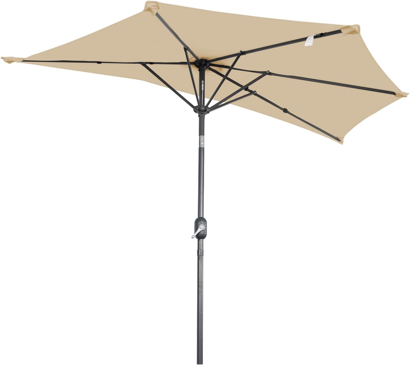 Angel Living Balkonparasol - Halfrond - 245 x 122 cm - Beige