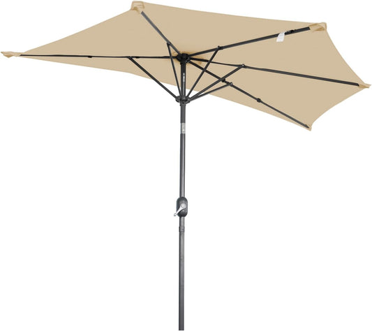 Angel Living Balkonparasol - Halfrond - 245 x 122 cm - Beige
