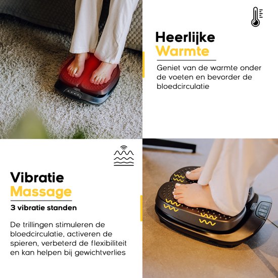 CALMENTA® - Voetmassage Bloedcirculatie apparaat - Trilplaat - Opbergtas - Massageapparaat - Bloedsomloop Benen - Fitness