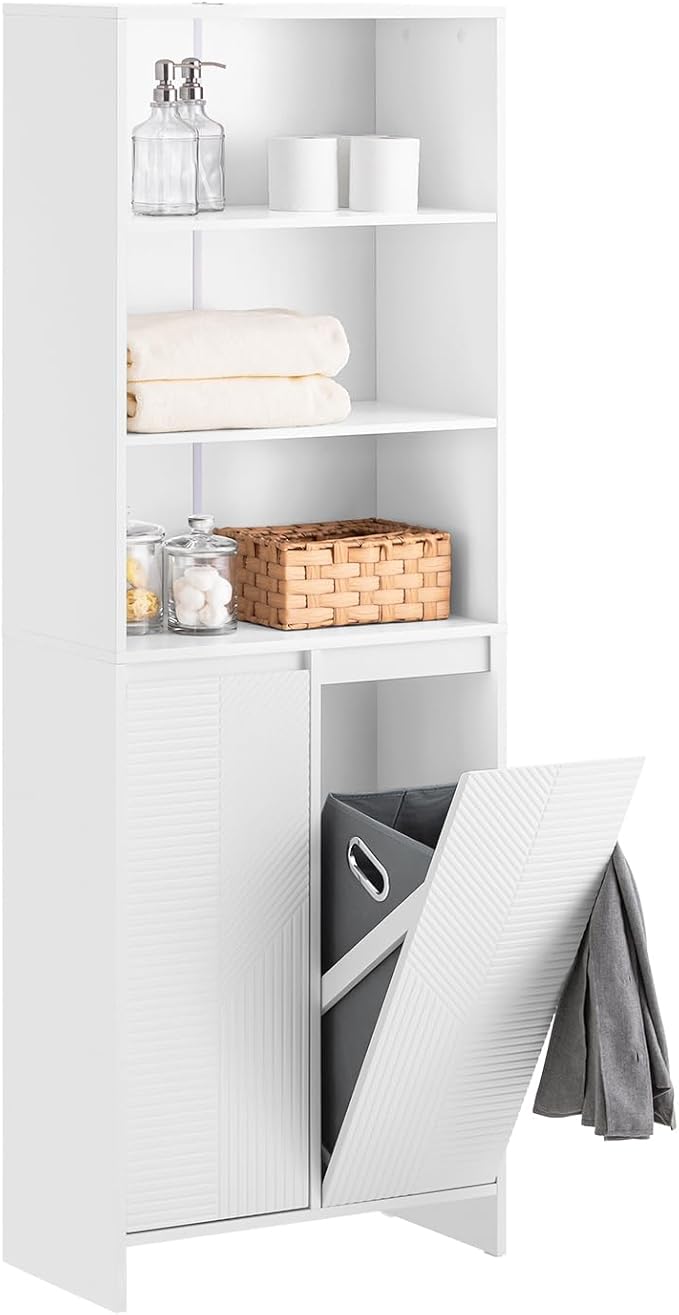 SoBuy Hoge Kast - BZR155-W - MDF - Tot 42 kg. - 60x170x30cm - Wit