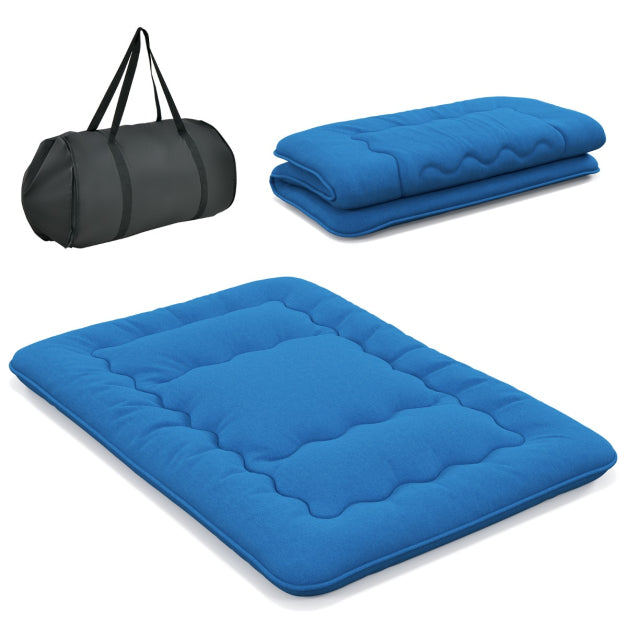 Coast Vloermatras - Microvezel & Polyester - Incl. Draagtas - 140 x 200cm - Blauw