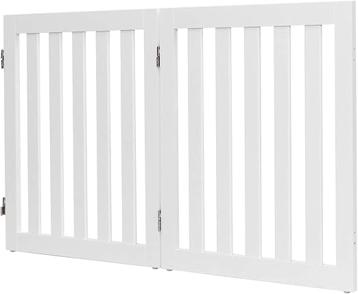Coast Honden Afsluitrooster - 2 Opvouwbare Panelen - 50 x 1,5 x 60 cm - MDF - Wit