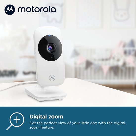 Motorola Nursery Babyfoon met Camera - Baby Monitor VM482 - Baby Camera met 2,4‑inch Kleuren Display, Tweeweg Communicatie, Temperatuurmonitor en Infrarood Nachtvisie - 300M Bereik
