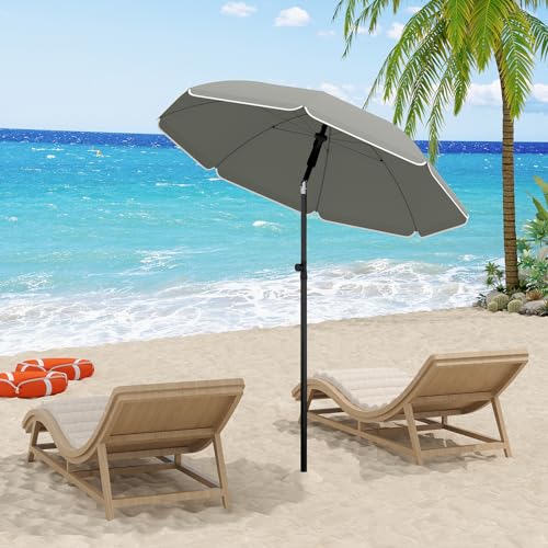 Woltu Parasol Balkonparasol - UV-bestendig en waterdicht - Verstelbaar in hoogte en hoek - Rond