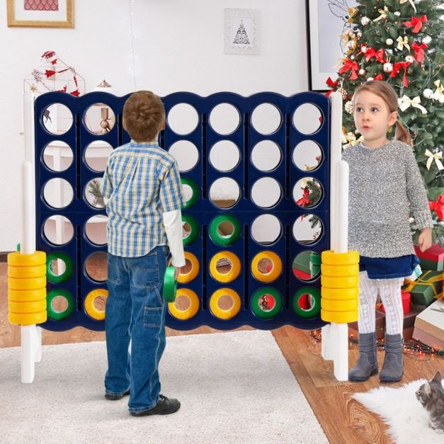 Coast Vier in een Rij Spel - Vier in een rij - Spel met 42 Jumbo-Ringen en Schuifregelaars om Snel Opnieuw te Starten - voor Kinderen en Volwassenen