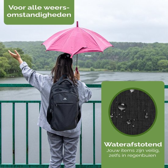 Travelhawk Rugzak - 28L - 15.6 inch - Laptop Rugzak - Rugzakken - Rugtas - Heren & Dames - Waterafstotend - Met USB Oplaadpoort