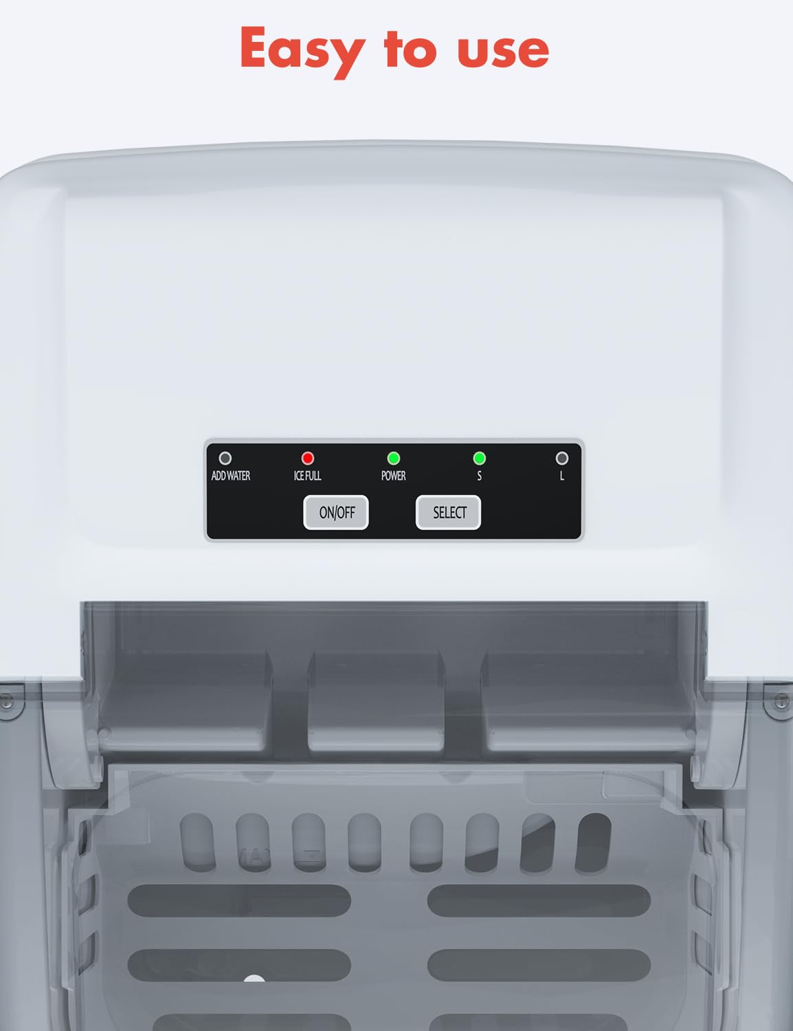 KitchenBrothers IJsblokjesmachine - 1,2 Liter - 95 Watt - 32D x 31B x 25H - Wit