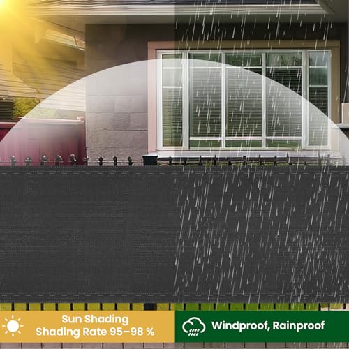 Woltu Tuinscherm Privacydoek - Antraciet - 1,2 x 20 m - Weerbestendig en UV-bestendig