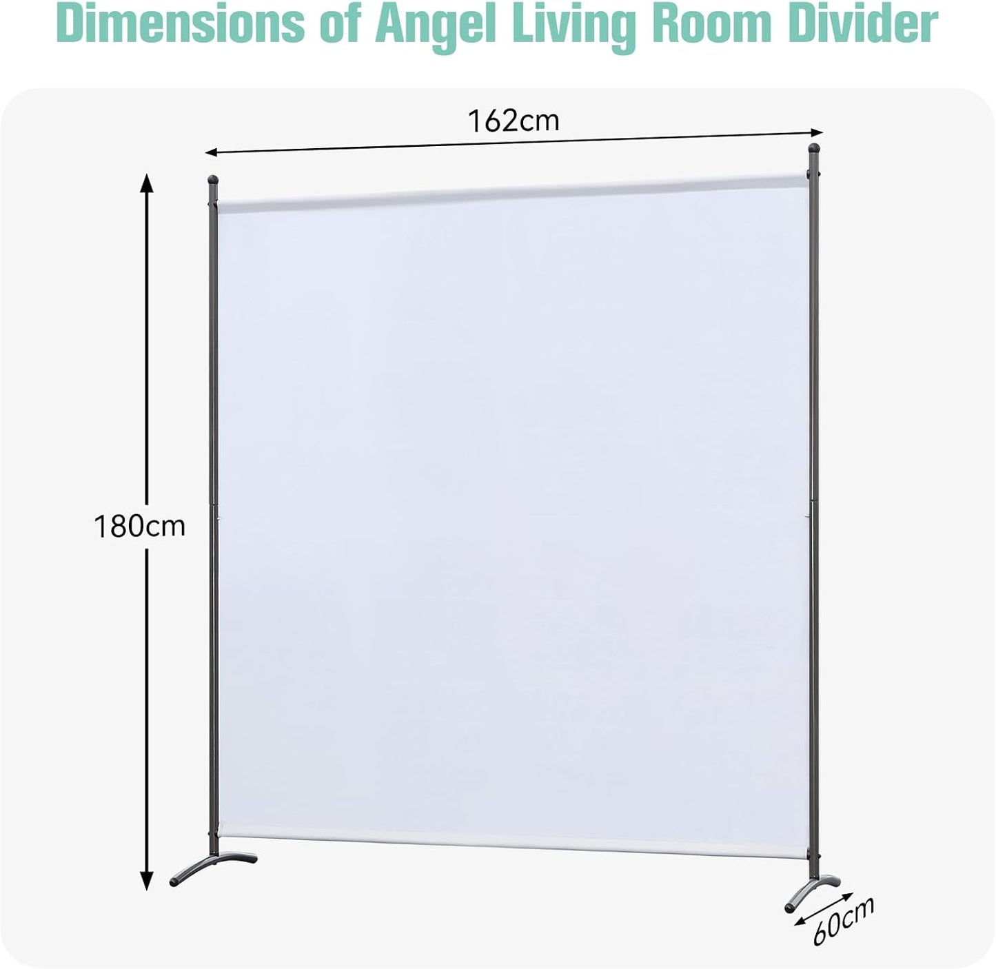 Angel Living Kamerscherm 180 x 163 cm - Wit