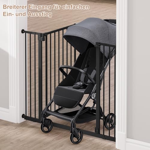 Woltu Veiligheidshekje voor Trappen en Deuren - Zwart - 75-97 cm